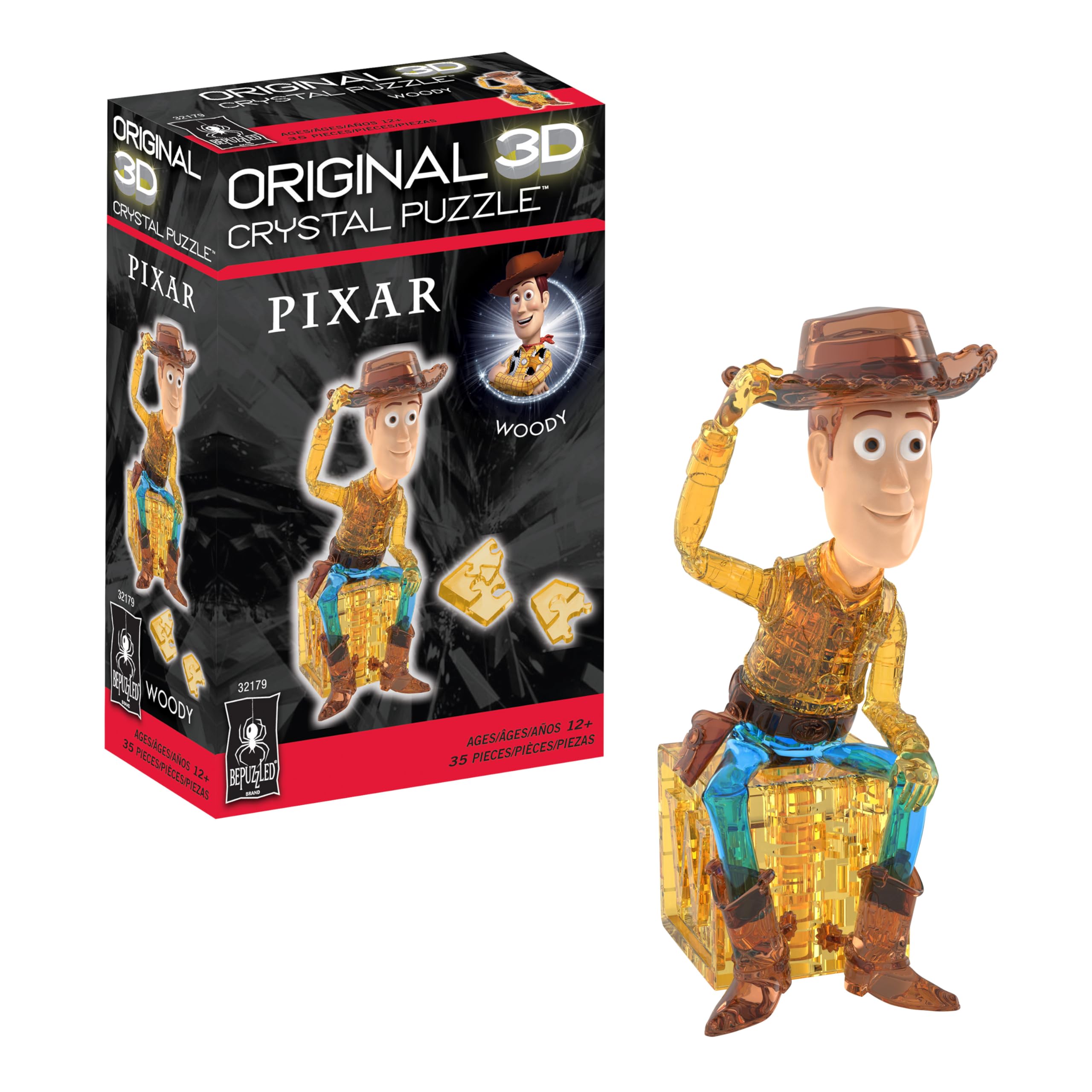 Cubic mouth Disney パズル【完成品】 Amazon.com: BePuzzled, Disney Woody Original 3D Crystal Puzzle, 35